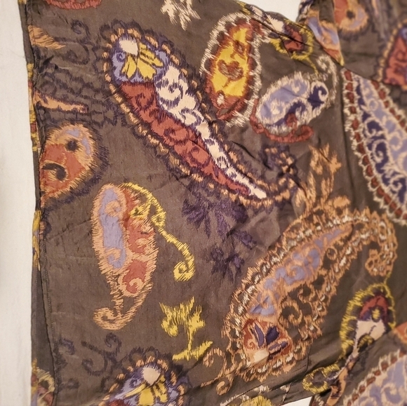 Esqualo Elements Print Long Sleeve Paisley Light Sz. 12 Blouse - Picture 9 of 15